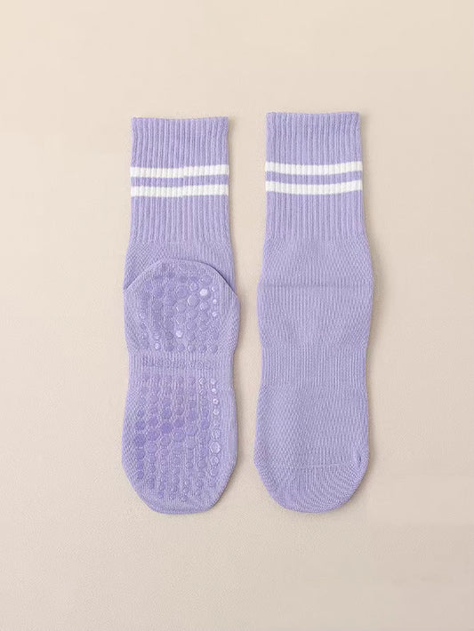 Pilates Socks with Grips for Women Yoga Socks Barre Socks Non Slip Socks of 4Pairs